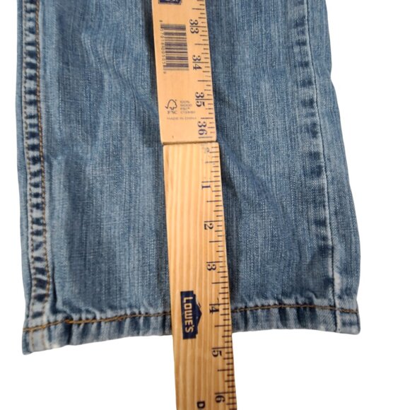Levi's 505 Jeans Mens 33x32 (34x31) Regular Straight Leg Light Wash Distressed * - Picture 16 of 16